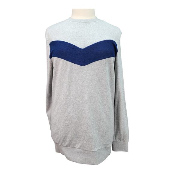 NWT Shaquille O'Neal Sweatshirt Men's XLG Gray Blue French Terry Crew Sporty NEW - Picture 2 of 12